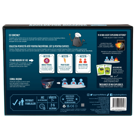 Joc de societate Exploding Kittens: Retetele Dezastrului varsta 7-9 ani ,9-12 ani ,12-14 ani ,14-18 ani ,18+, Unisex [1]