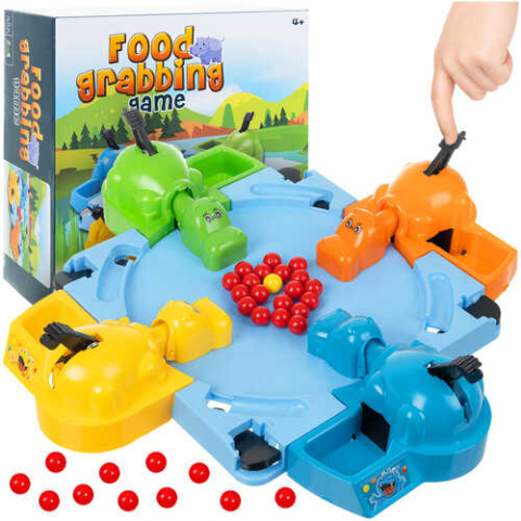 Jocuri de Masa, Societate, Cooperare si Boardgames - Joc de societate interactiv Hungry Hippos, 2–4 jucatori