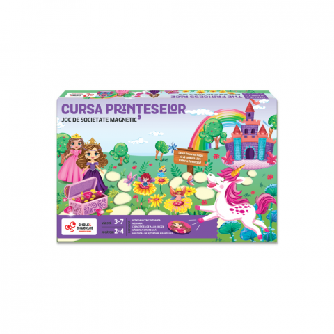 Jucării și Jocuri pentru copii - Joc de societate magnetic - Cursa printeselor
