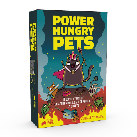 Jucării și Jocuri pentru copii - Joc de societate Power Hungry Pets, limba romana varsta 7-9 ani ,9-12 ani ,12-14 ani ,14-18 ani ,18+, Unisex