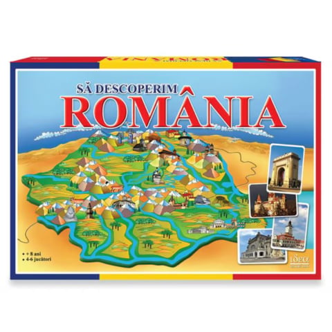 Jucării și Jocuri pentru copii - Joc de Societate Sa Descoperim Romania, Geografie si Cultura pentru Familie, Varsta 8 Ani+