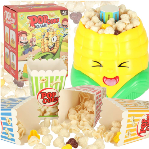 Jucării și Jocuri pentru copii - Joc de Societate si Dexteritate Catch the Popcorn, Masina de Popcorn Interactiva, Sunete, 2-4 Jucatori, 4 ani+