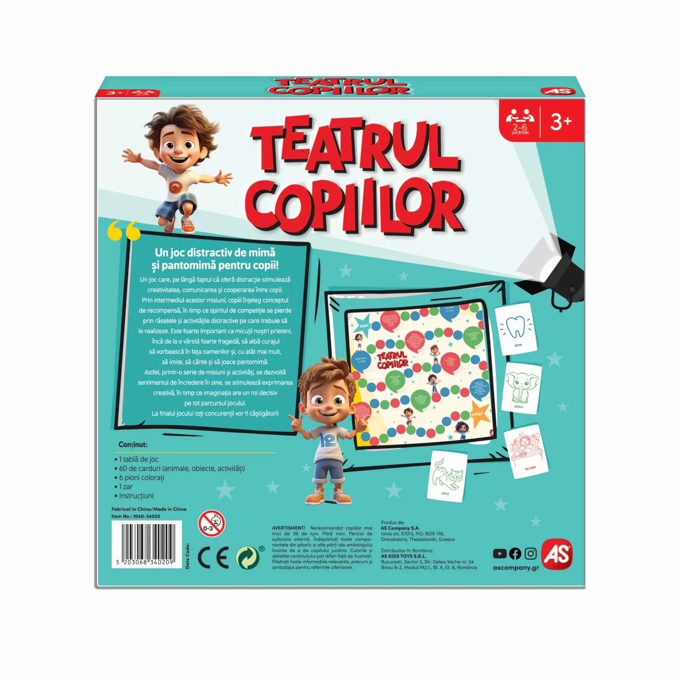 Teatrul copiilor, Joc de mima si de societate, 3 ani+, varsta de la 3 ani la 12 ani [4]