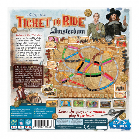 Joc de societate Ticket to Ride Amsterdam, limba engleza varsta 8-9 ani ,9-12 ani ,12-14 ani ,14-18 ani ,18+, Unisex [1]