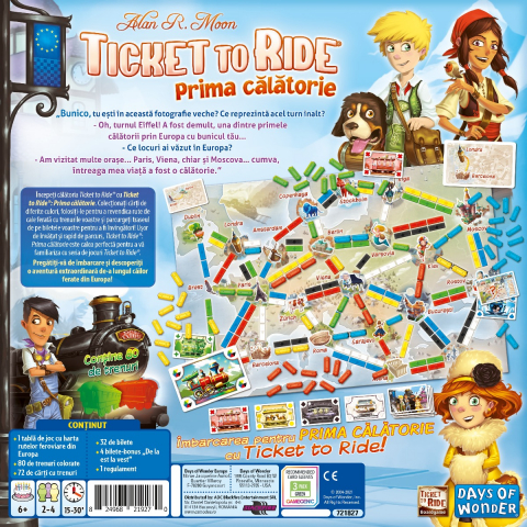 Joc de societate Ticket To Ride Prima Calatorie, limba romana varsta 6-9 ani ,9-12 ani ,12-14 ani, Unisex [2]