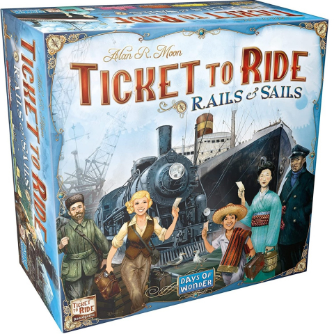 Jucării și Jocuri pentru copii - Joc de societate Ticket to Ride Rails & Sails, limba engleza varsta 7-9 ani ,9-12 ani ,12-14 ani ,14-18 ani ,18+, Unisex