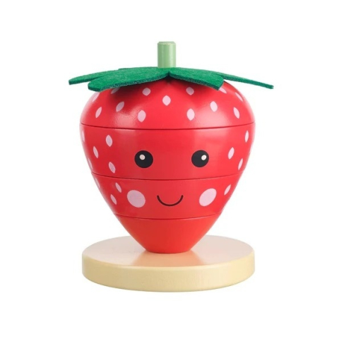 Joc de stivuit capsuna, Orange Tree Toys Baiat, Fata, varsta 3 - 6 ani [1]