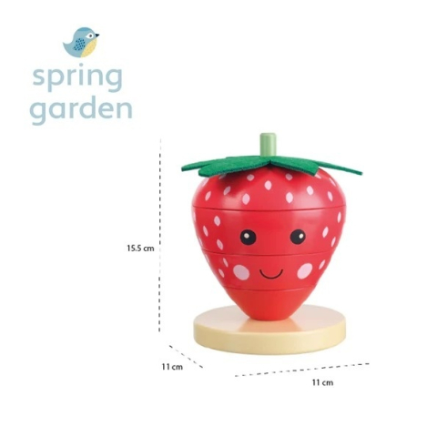 Joc de stivuit capsuna, Orange Tree Toys Baiat, Fata, varsta 3 - 6 ani [3]