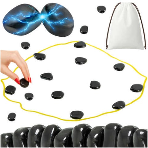 Jucării și Jocuri pentru copii - Joc Magnetic Stones Chess cu pietre magnetice, Set 20 bucati