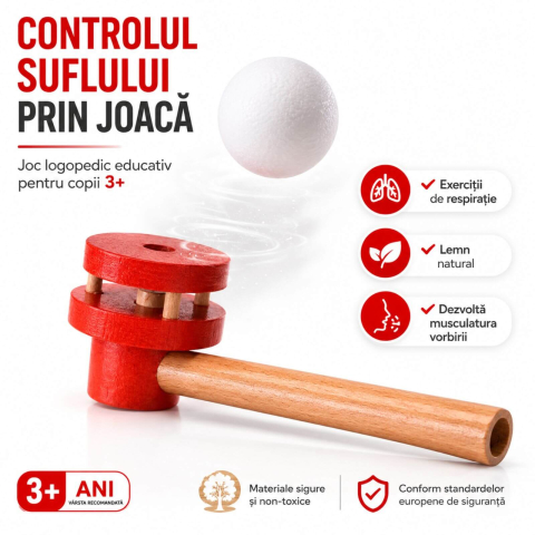 Jucarii de Indemanare, Sortare, Motricitate - Joc de suflat logopedic copii | respiratie si musculatura vorbirii