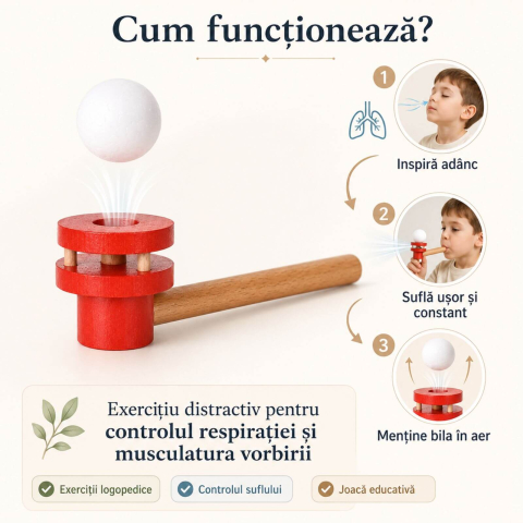 Joc de suflat logopedic copii | respiratie si musculatura vorbirii [2]