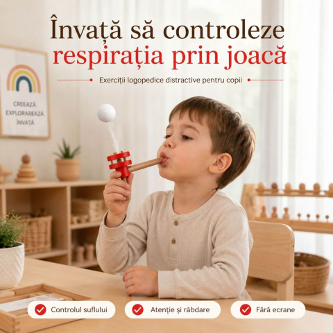 Joc de suflat logopedic copii | respiratie si musculatura vorbirii [4]
