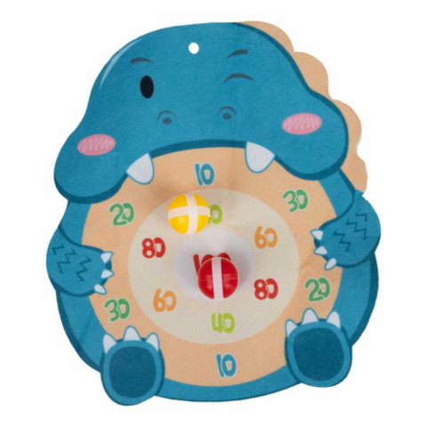 Joc tras la tinta copii Dinosaur, arma dinozaur, 6 bile velcro, scut 27.5 x 30 cm [6]