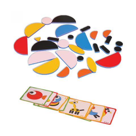 Art & Craft si Artizanat - Joc din spuma eva cu forme colorate, 29 piese, puedo