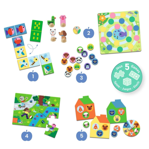 Joc educativ 5 jocuri clasice, Djeco pentru Baiat, Fata varsta 45722 [1]