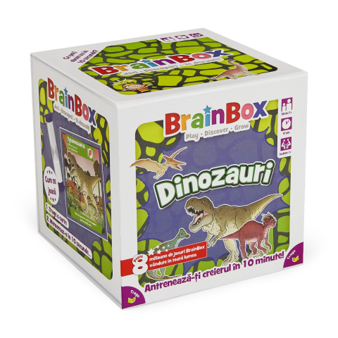 Jucării și Jocuri pentru copii - Joc educativ BrainBox Dinozauri varsta 6-7 ani ,7-9 ani ,9-12 ani ,12-14 ani ,14-18 ani ,18+, Unisex