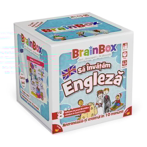 Jucării și Jocuri pentru copii - Joc educativ BrainBox Sa invatam engleza varsta 8-9 ani ,9-12 ani ,12-14 ani ,14-18 ani ,18+, Unisex