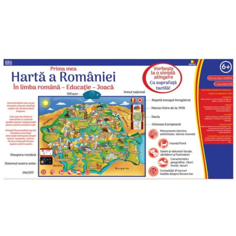 Joc Educativ pentru copii, Istorie si Cultura, Harta Romaniei [1]