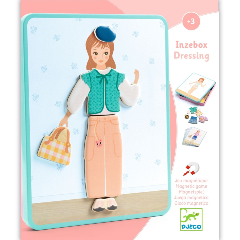 Joc educativ cu magnet de imbracat personaje, Djeco Baiat, Fata, varsta 3 - 6 ani [4]