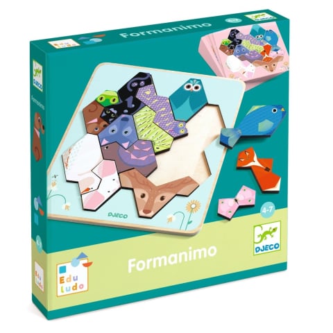 Jucării și Jocuri pentru copii - Joc Educativ Geometrie È™i Animale, Djeco pentru Baiat, Fata varsta 3 - 6, 6 - 9