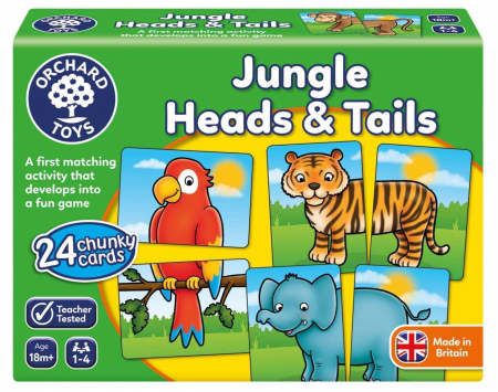 Jucării și Jocuri pentru copii - Joc educativ Jungla JUNGLE HEADS & TAILS