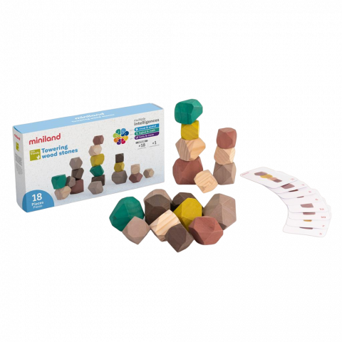 Jucării și Jocuri pentru copii - Joc educativ pentru dezvoltarea motricitatii Wood Stones
