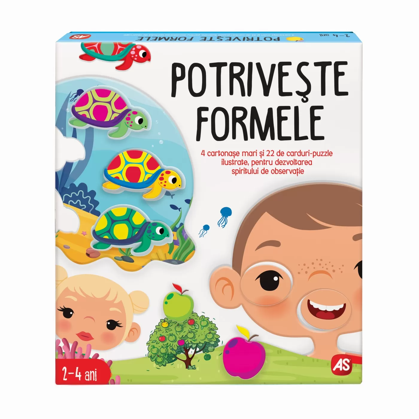 Jucării și Jocuri pentru copii - Potriveste formele, Joc educativ de potrivire a pieselor, varsta de la 2 ani la 4 ani
