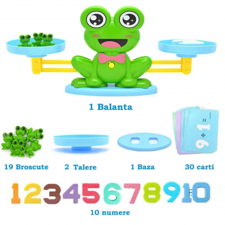 Jucarie educativa si interactiva, Broscuta cu Balanta, 63 de piese [6]