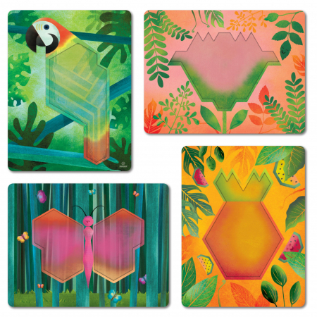 Joc educativ tip mozaic cu forme trapezoidale, Natura, varsta 3 - 6, 6 - 9 ani, Baiat, Fata [4]