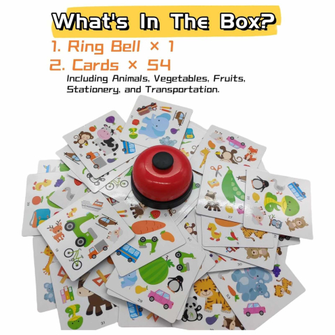 Joc de memorie copii, Gaseste Perechea, 54 carti cu clopotel [1]