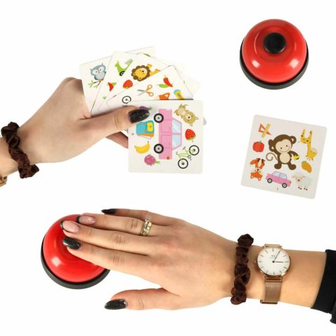 Joc de memorie copii, Gaseste Perechea, 54 carti cu clopotel [6]