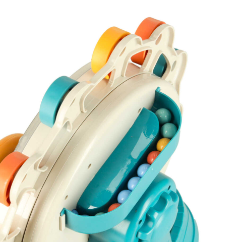 Joc interactiv 2 in 1, carusel cu volan pentru prinderea bilelor, Roata Norocului [5]