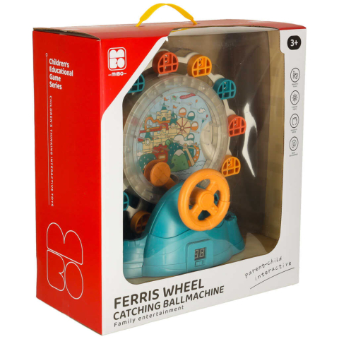 Joc interactiv 2 in 1, carusel cu volan pentru prinderea bilelor, Roata Norocului [12]