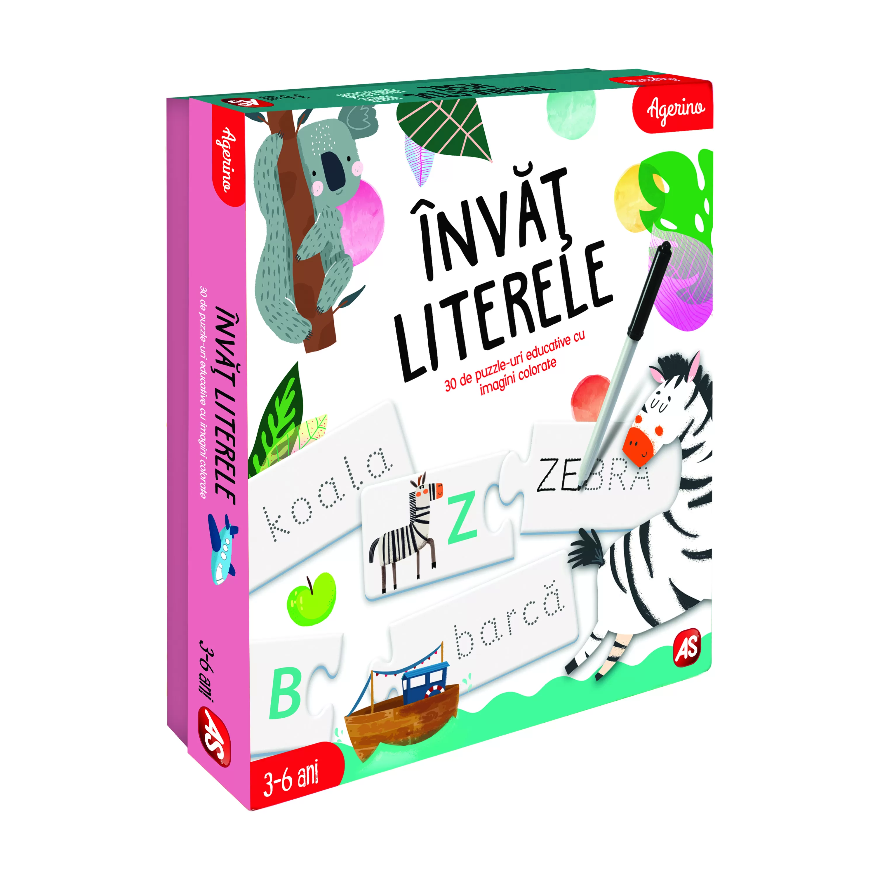 Jucării și Jocuri pentru copii - Joc educativ, Invat literele, Agerino, 3 - 6 ani, Clementoni, varsta de la 3 ani la 5 ani