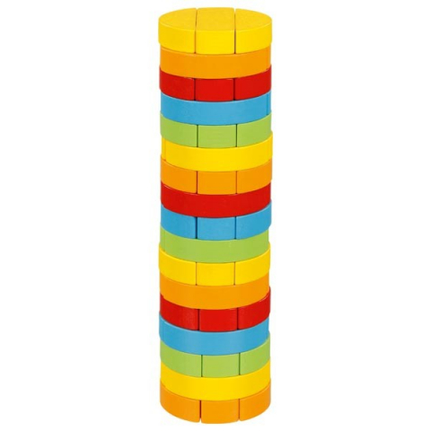 Jucării și Jocuri pentru copii - Joc Jenga cu piese din lemn Turnul Rotund