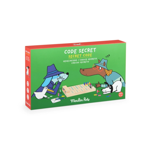 Jucării și Jocuri pentru copii - Joc logic din lemn Coduri secrete, Moulin Roty , varsta 3 - 6 ani, 6 - 9 ani