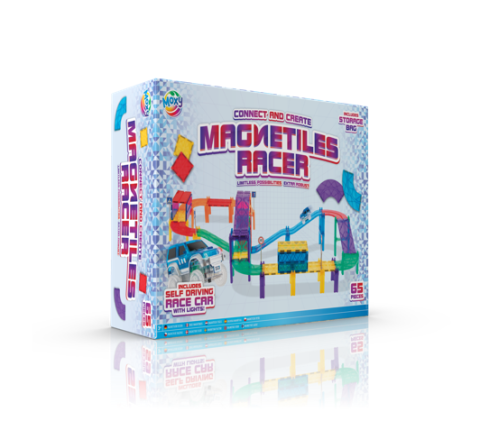 Jucării și Jocuri pentru copii - Joc magnetic 54 piese Racer  Grafix