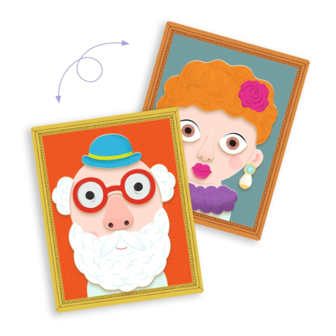 Joc magnetic creativ Portrete, Djeco Baiat, Fata, varsta 3 - 6 ani [4]