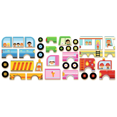 Joc magnetic cu Vehicule, Djeco Baiat, Fata, varsta 3 - 6 ani [1]