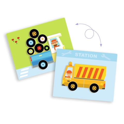 Joc magnetic cu Vehicule, Djeco Baiat, Fata, varsta 3 - 6 ani [2]