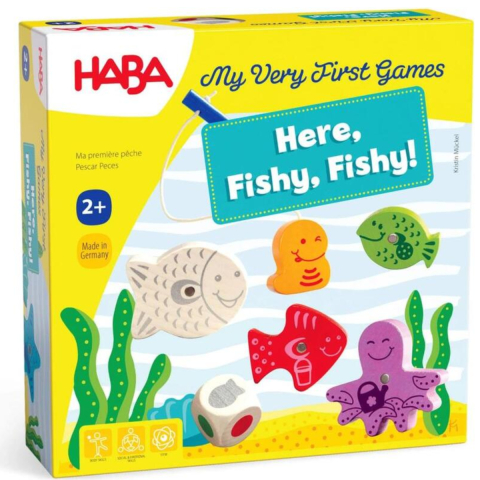 Jucării și Jocuri pentru copii - Joc Magnetic Haba Pescuitul Pestilor, Primul Meu Joc Educativ, Lemn Ecologic, Varsta 2 Ani+
