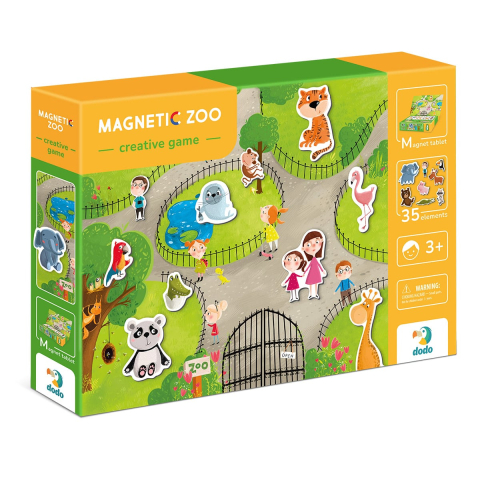 Jucării și Jocuri pentru copii - Joc magnetic, La Zoo, 35 de piese, copii varsta 3-7 ani