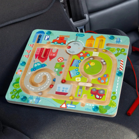 Joc Magnetic Labirintul Orasului HABA, Placa Senzoriala Educativa, Varsta 2-5 Ani [4]