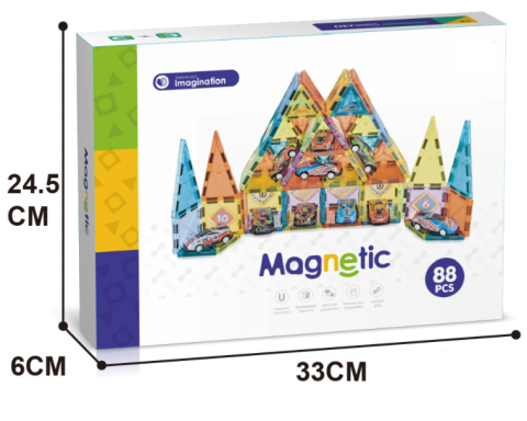 Joc magnetic - Parcarea masinutelor 88 piese (5.5 cm) [1]
