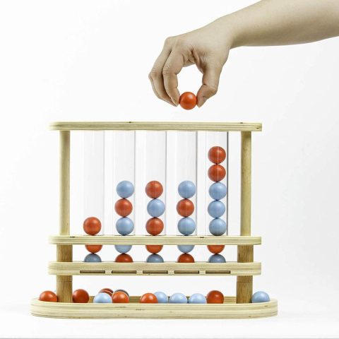 Joc marbles newton 5 in linie din lemn [4]