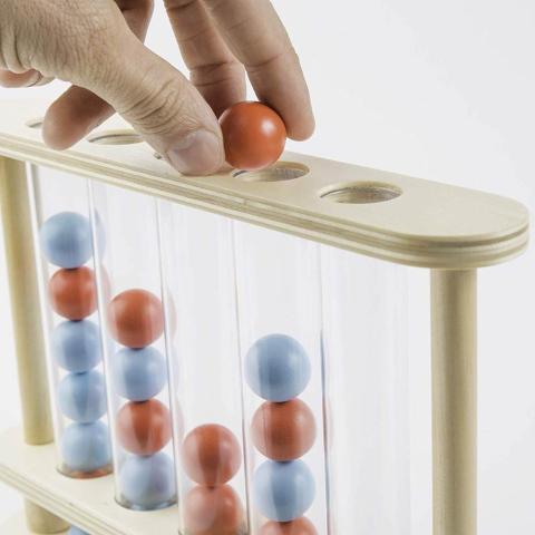Joc marbles newton 5 in linie din lemn [5]