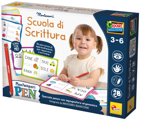 Jucării Montessori si Activități - Joc Montessori - Scoala de scris (Italiana)