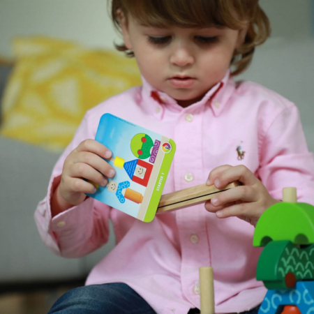 Joc educativ din lemn ⭐ Day and Night Puzzle, Smart Games [6]