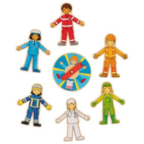 Jocuri Educative - Joc puzzle din lemn Meseriile