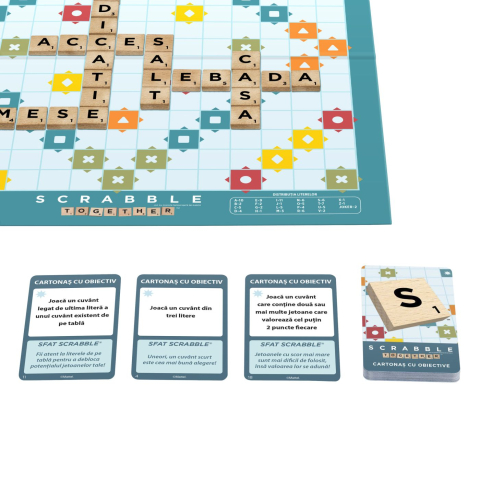 Joc scrabble 2 in 1 din lemn in limba romana copii varsta 8 ani - +15 ani [10]